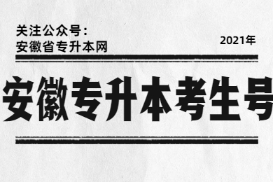 2021年安徽专升本考生号怎么查?