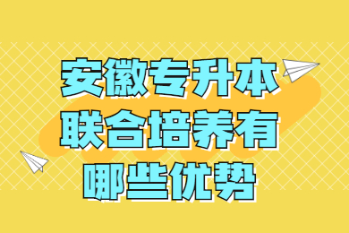 安徽专升本联合培养有哪些优势？