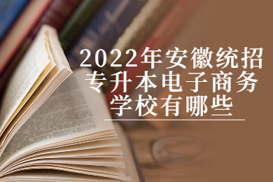 2022年安徽统招专升本电子商务学校有哪些？