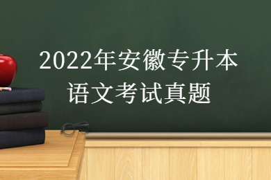 2022年安徽专升本语文考试真题