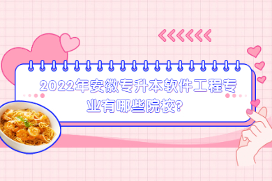 2022年安徽专升本软件工程专业有哪些院校？