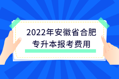2022年安徽省合肥专升本报考费用