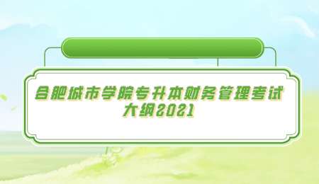 合肥城市学院专升本财务管理考试大纲2021.png