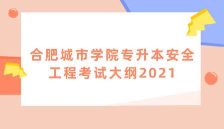 合肥城市学院专升本安全工程考试大纲2021.png