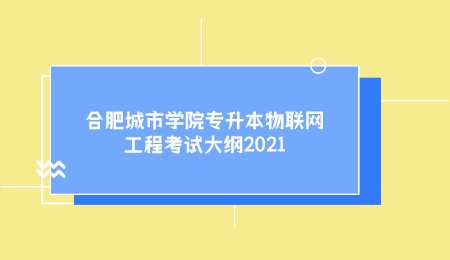 合肥城市学院专升本物联网工程考试大纲2021.png