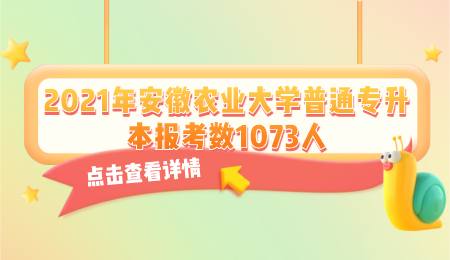 2021年安徽农业大学普通专升本报考数1073人.png