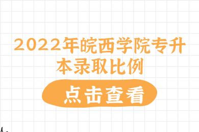 2022年皖西学院专升本录取比例