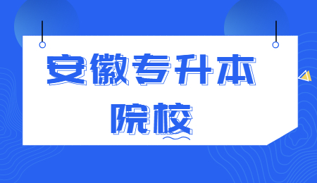 安徽专升本院校