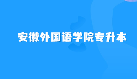 安徽外国语学院专升本