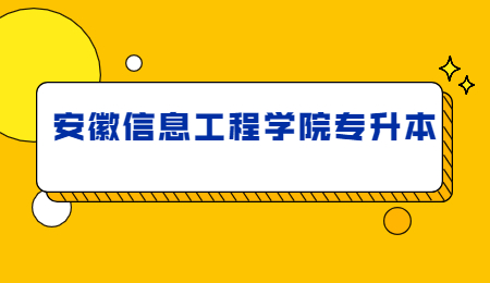 安徽信息工程学院专升本