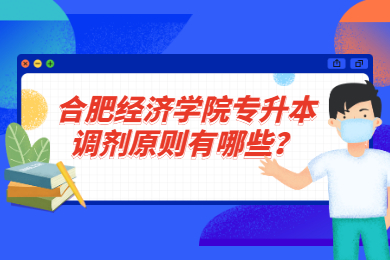 2023年合肥经济学院专升本调剂原则有哪些？