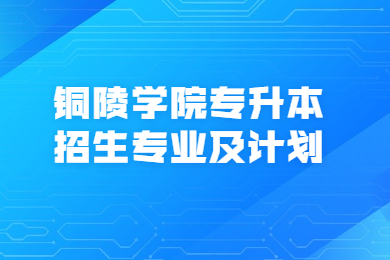 2023年铜陵学院专升本招生专业及计划