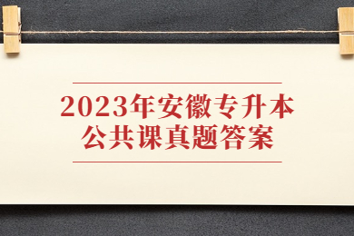 2023年安徽专升本公共课真题答案