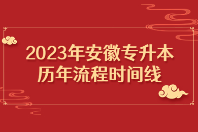 2023年安徽专升本历年流程时间线