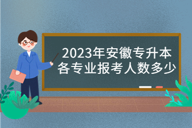 2023年安徽专升本各专业报考人数多少