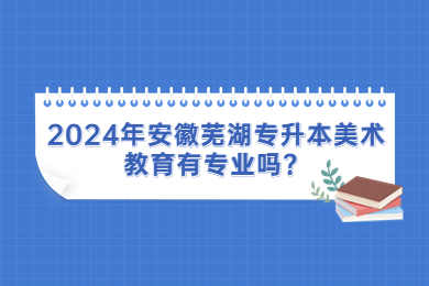 2024年安徽芜湖专升本美术教育有专业吗？