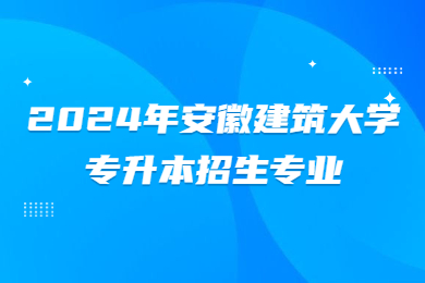 2024年安徽建筑大学专升本招生专业