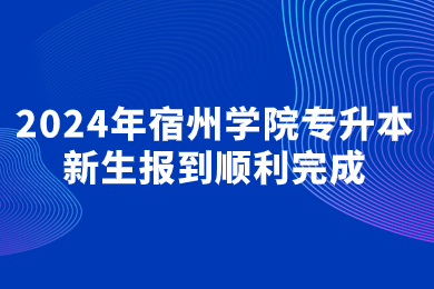 2024年宿州学院专升本新生报到顺利完成