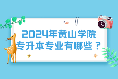 2024年黄山学院专升本专业有哪些？