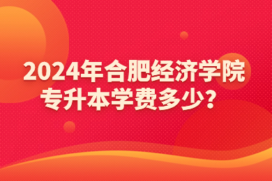 2024年合肥经济学院专升本学费多少？