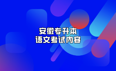 安徽专升本语文考试内容