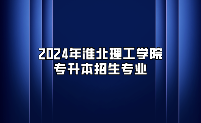 2024年淮北理工学院专升本招生专业